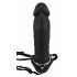 You2Toys - Pripučiama strap-on tuščiavidurė silikoninė dildo (juoda) 