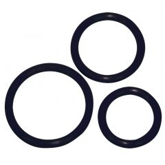   You2Toys Sexy Circles - Juodas silikoninis penio žiedų trio