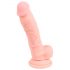 Medicininis silikoninis dildo (18 cm) - natūralus 