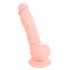 Medicininis silikoninis dildo (18 cm) - natūralus 