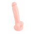 Medicininis silikoninis dildo (18 cm) - natūralus 