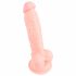 Medicininis silikoninis dildo (18 cm) - natūralus 