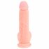 Medicininis tiesus silikoninis dildo (20 cm) - natūralus 