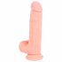 Medicininis tiesus silikoninis dildo (20 cm) - natūralus 