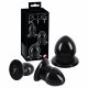 You2Toys - Tiesinimo Kamštelių Rinkinys - analinis dildo rinkinys - 3vnt (juodas) 