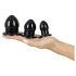 You2Toys - Tiesinimo Kamštelių Rinkinys - analinis dildo rinkinys - 3vnt (juodas) 