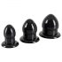 You2Toys - Tiesinimo Kamštelių Rinkinys - analinis dildo rinkinys - 3vnt (juodas) 