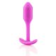 b-vibe Snug Plug 1 - analinis dildė su vidiniu svoriu (55g) - rožinis 