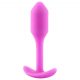 b-vibe Snug Plug 1 - analinis dildė su vidiniu svoriu (55g) - rožinis 