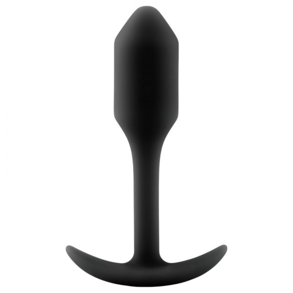 b-vibe Snug Plug 1 - analinis kaištis su vidiniu svoriu (55g) - juodas