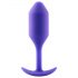 b-vibe Snug Plug 2 - dvigubas kamuoliukų analinis kištukas (114 g) - violetinis