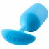 b-vibe Snug Plug 3 - dvigubo kamuolio analinis dildo (180g) - mėlynas 