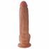 King Cock 9 kamuoliukų dildo (23 cm) - ruda