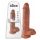 King Cock 10 su kapšeliais didelis dildo (25 cm) - rudas 