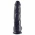 King Cock 10 kamuoliukų dildo (25 cm) - juoda