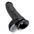 King Cock 10 colių dildo su sėklidėmis (27,3 cm) - juodas 