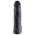 King Cock 30 cm ilgio juodas dildo su sėklidėmis