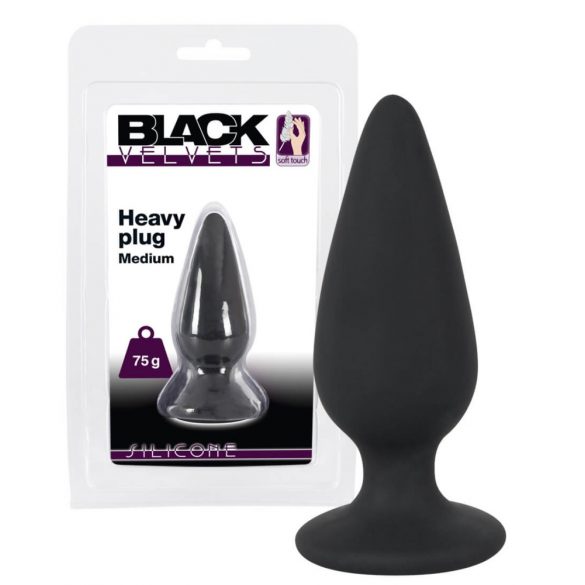 Black Velvet Heavy - 75g analinis dildo (juodas) 