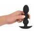 Black Velvet Heavy - 145g sferinis analinis dildo (juodas) 