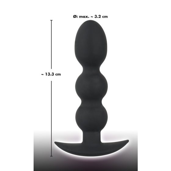 Black Velvet Heavy - 145g sferinis analinis dildo (juodas)