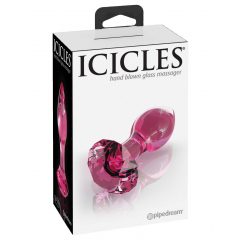   „Icicles No. 79 - kūgio formos stiklinis analinis žaislas (rožinis)”