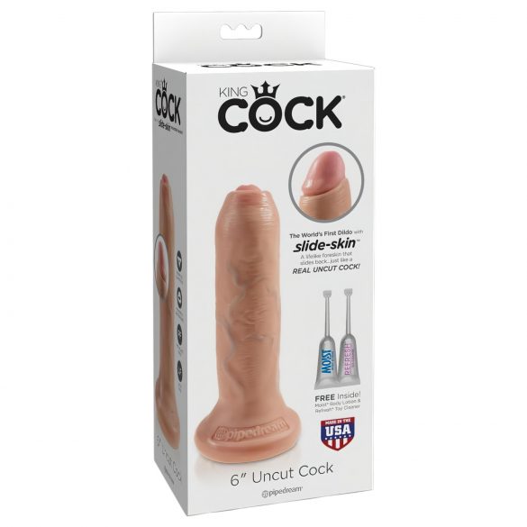 King Cock 6 - tikroviškas dildo (15 cm) - natūralus