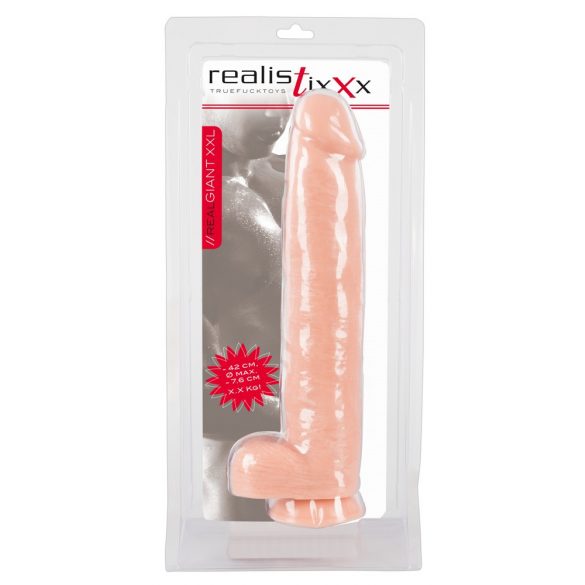 realistixxx Milžinas 3XL - tikroviškas dildo (42cm) - natūralus 