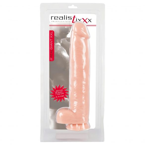 realistixxx Milžinas 3XL - tikroviškas dildo (42cm) - natūralus 