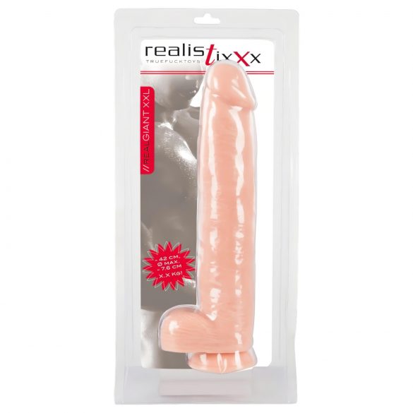 realistixxx Giant 3XL - tikroviškas dildo (42 cm) - natūrali spalva