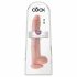 King Cock 14 colių didysis dildo su sėklidėmis (35cm) - natūralus 