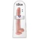 King Cock 14 colių didysis dildo su sėklidėmis (35cm) - natūralus 