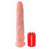 King Cock 14 colių didysis dildo su sėklidėmis (35cm) - natūralus 