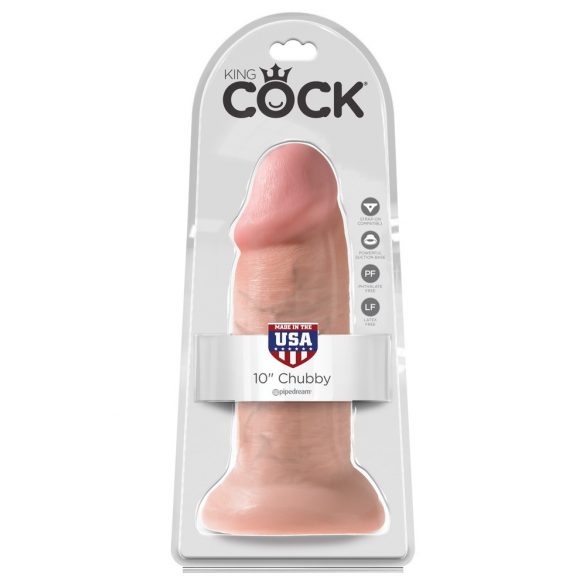 King Cock 10 dildo (25 cm) - natūralus 