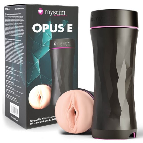mystim Opus E Vagina - elektro dirbtinė vaginą masturbatorius (natūrali-juoda)