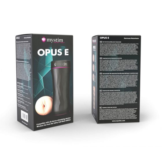 mystim Opus E Vagina - elektro dirbtinė vaginą masturbatorius (natūrali-juoda)