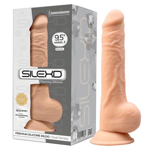 Realistiškas didelis siurbtukas dildo - 24cm (natūralus) 