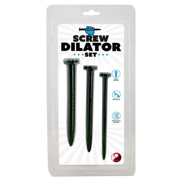 You2Toys Screw Dilator - sraigtiniai šlaplės dilatoriai rinkinys (3 vnt.) 