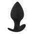 Black Velvet - silikoninė analinių dildo rinkinys (3 dalių) - juoda