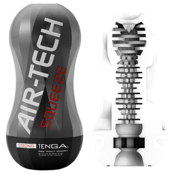 TENGA Air-Tech Squeeze Strong - siurbimo masturbatorius (juodas)