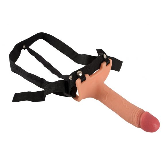 Realistixxx Strap-on - prisegamas, tuščiaviduris, realistiškas dildo (natūralios spalvos) 