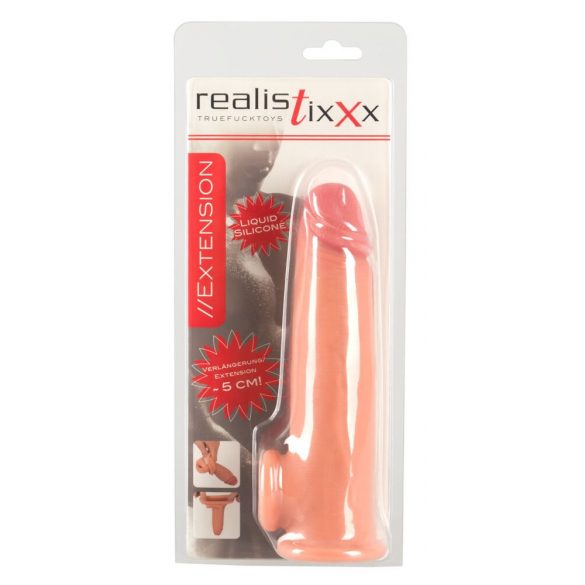 Realistixxx - Penio įmova su sėklidžių žiedu - 19cm (natūrali spalva) 