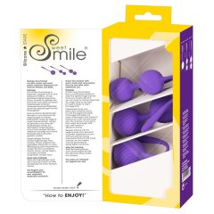   SMILE 3 Kegel - geišės kamuoliukų rinkinys - violetinis (3 dalių)