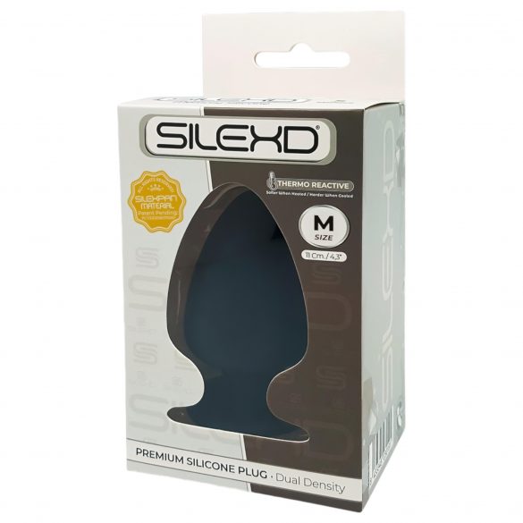 Silexd M - formuojamas analinis dildo - 11 cm (juodas) 