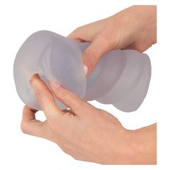   STROKER - dirbtinė vagina vyrams, su vidiniu žiedu (pieno baltumo spalva)