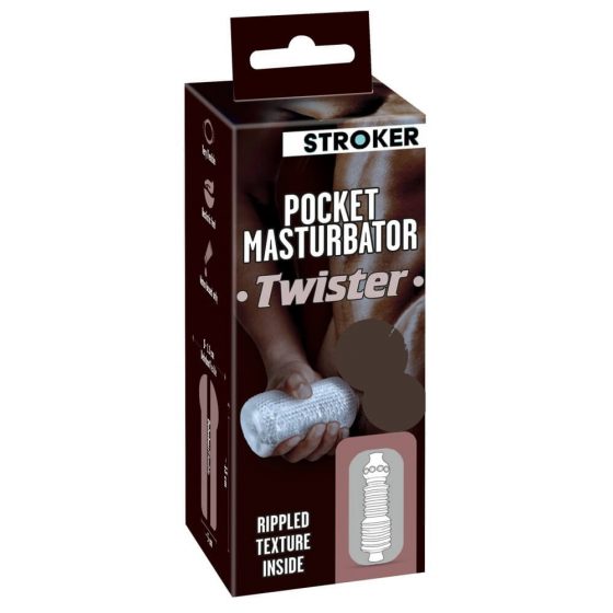 STROKER Twister - dirbtinė sėdmenų masturbuoklis (skaidrus)