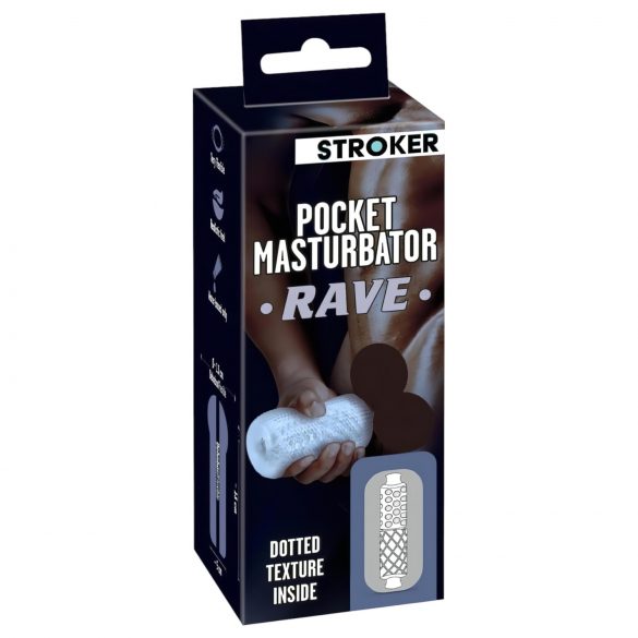 STROKER Rave - dirbtinis užpakalis masturbatorius (permatomas)