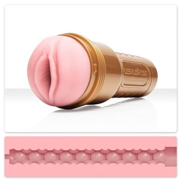 Fleshlight GO Ištvermės treniruočių įrenginys - kompaktiška vagina (rožinė) 