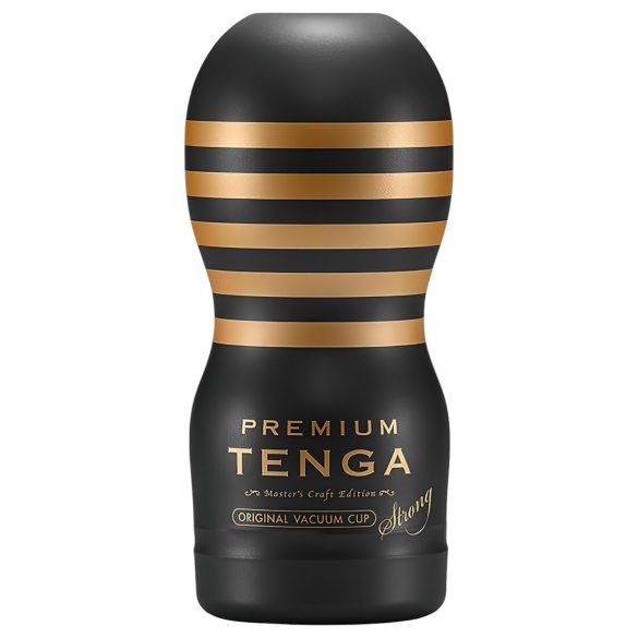 TENGA Premium Strong - vienkartinis masturbatorius (juodas) 