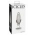 Icicles Nr. 26 - kūginis, stiklinis analinis dildo (skaidrus) 