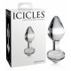 Icicles No. 44 - kūginis, stiklinis analinis dildo (skaidrus)